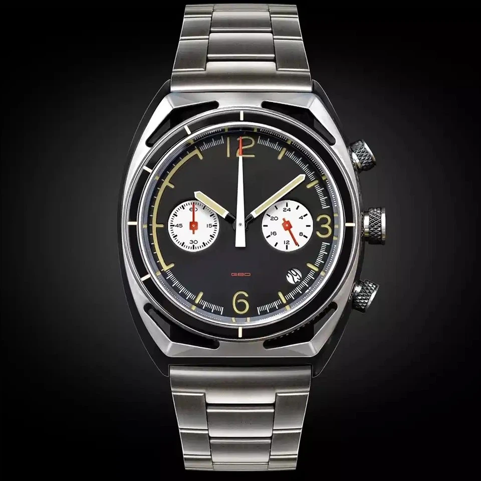 Seiko VK64 Quartz Watch Высококачественная нержавеющая сталь мужской
